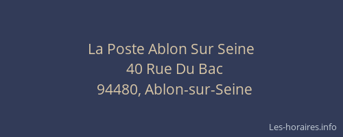 La Poste Ablon Sur Seine