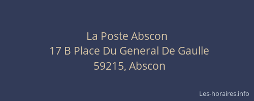 La Poste Abscon