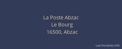 La Poste Abzac