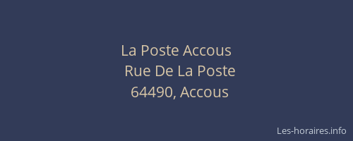 La Poste Accous