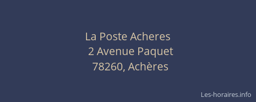 La Poste Acheres