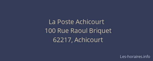 La Poste Achicourt