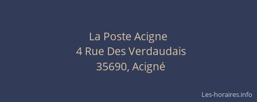 La Poste Acigne