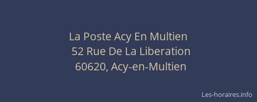 La Poste Acy En Multien