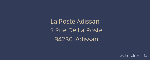 La Poste Adissan