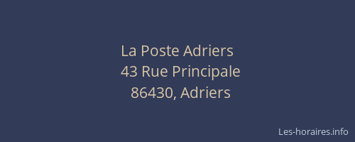 La Poste Adriers