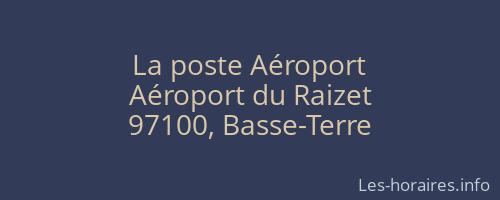 La poste Aéroport