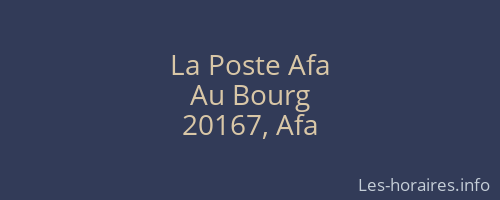 La Poste Afa