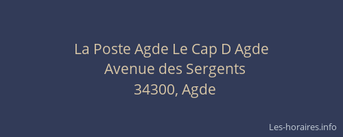 La Poste Agde Le Cap D Agde