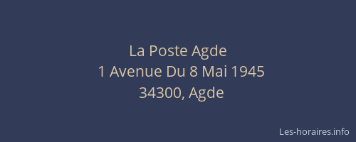 La Poste Agde