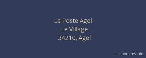 La Poste Agel