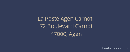 La Poste Agen Carnot