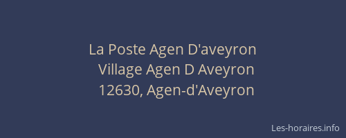 La Poste Agen D'aveyron