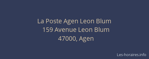 La Poste Agen Leon Blum