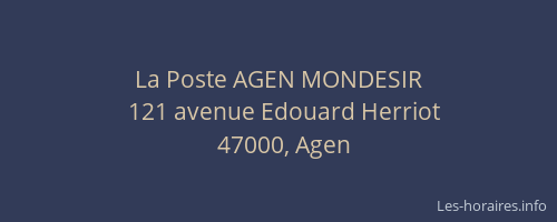 La Poste AGEN MONDESIR