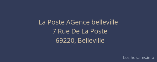 La Poste AGence belleville