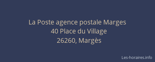 La Poste agence postale Marges