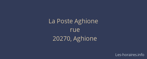 La Poste Aghione