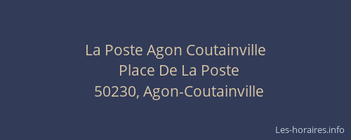 La Poste Agon Coutainville