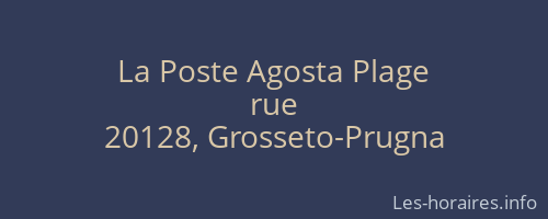 La Poste Agosta Plage