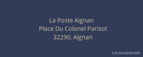 La Poste Aignan