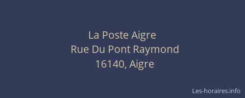 La Poste Aigre