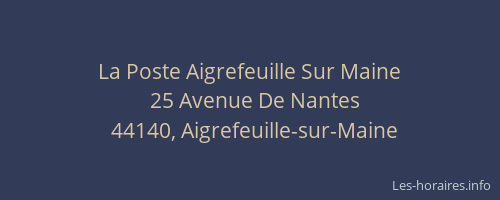 La Poste Aigrefeuille Sur Maine