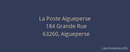 La Poste Aigueperse