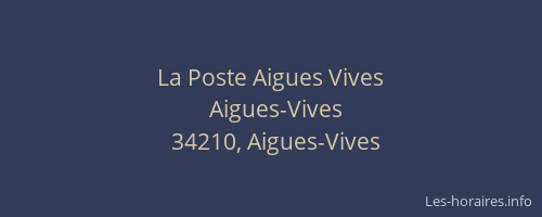 La Poste Aigues Vives