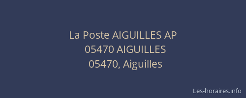 La Poste AIGUILLES AP