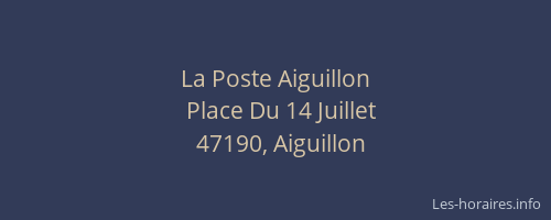 La Poste Aiguillon