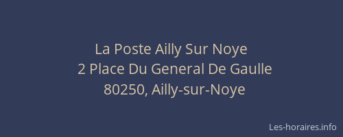 La Poste Ailly Sur Noye