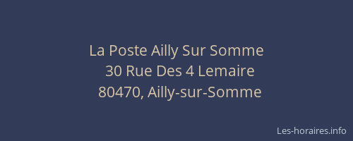 La Poste Ailly Sur Somme
