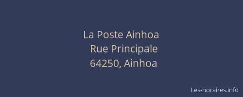 La Poste Ainhoa