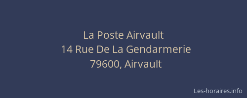 La Poste Airvault