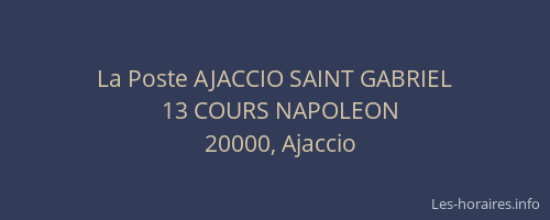 La Poste AJACCIO SAINT GABRIEL