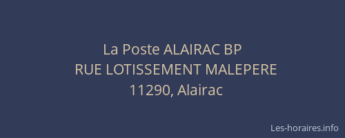 La Poste ALAIRAC BP