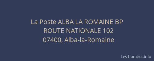 La Poste ALBA LA ROMAINE BP