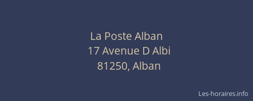 La Poste Alban