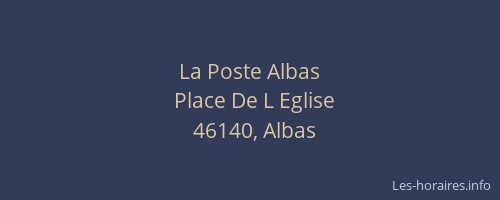 La Poste Albas