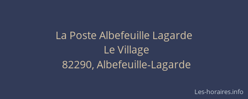 La Poste Albefeuille Lagarde