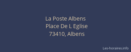 La Poste Albens