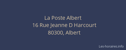 La Poste Albert