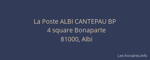 La Poste ALBI CANTEPAU BP