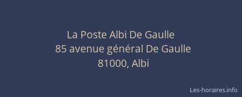 La Poste Albi De Gaulle