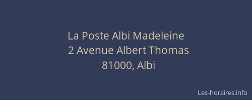 La Poste Albi Madeleine