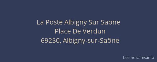La Poste Albigny Sur Saone