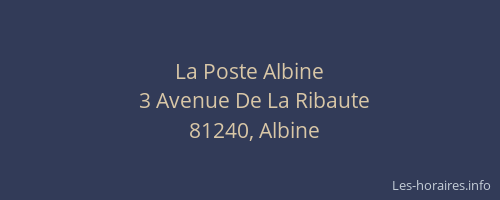 La Poste Albine