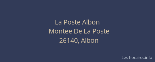 La Poste Albon