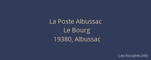 La Poste Albussac
